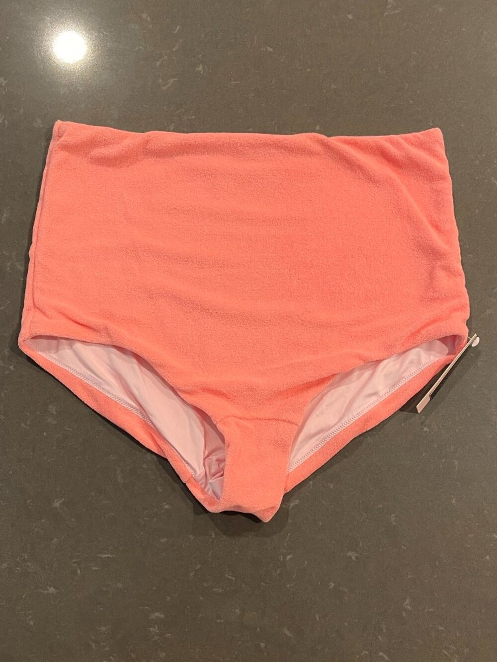 Victoria’s Secret Swim Pink Terrycloth Boyshort Bikini Bottom Large NWT